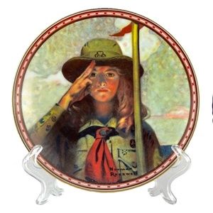 1988 Knowles Norman Rockwell "On My Honor" Collectors 8.5" Plate 8th Issue